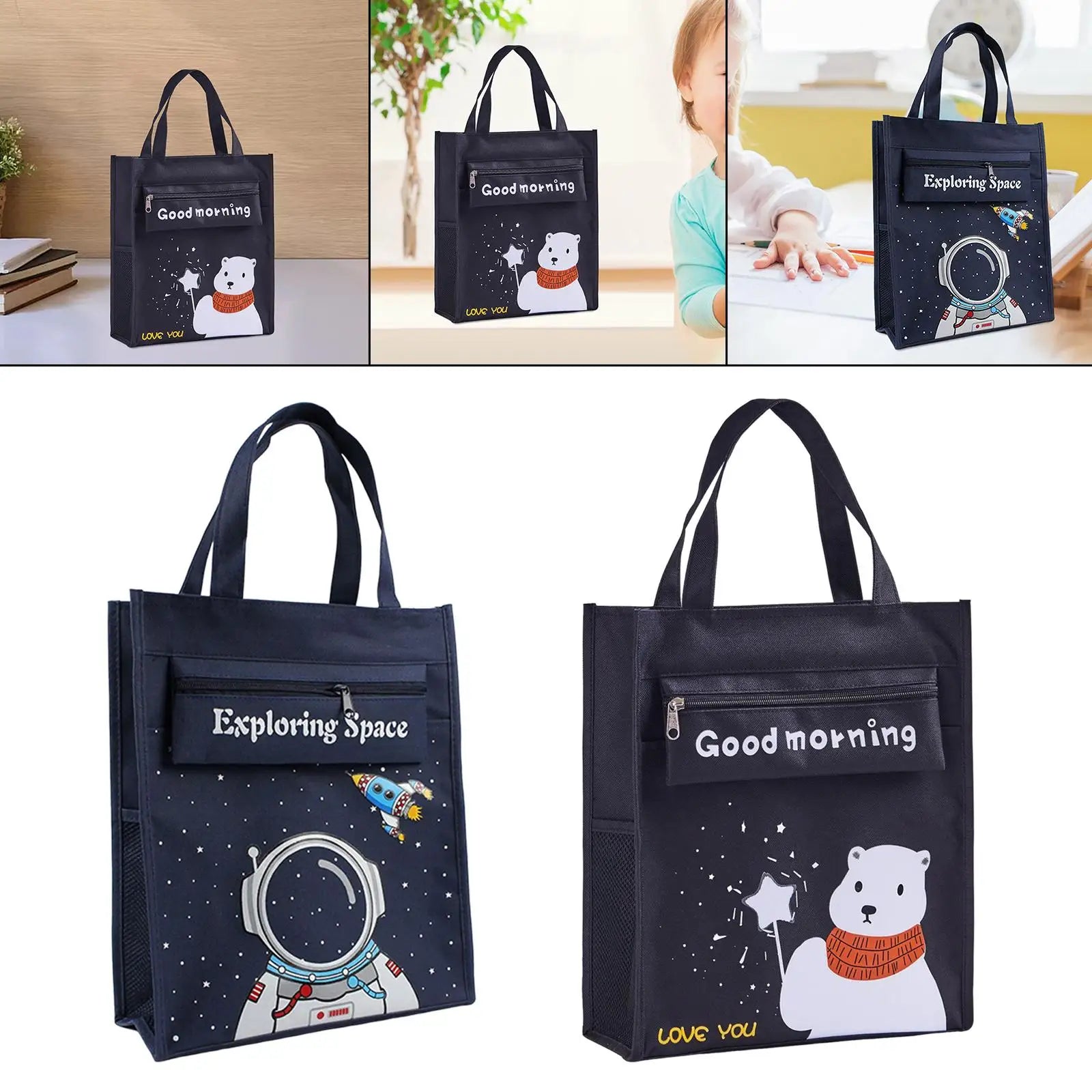 Children's Activity Tote Bag with Mesh Pocket