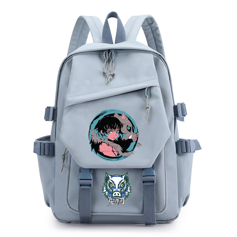 Kimetsu No Yaiba Backpack Funny Inosuke Student Bag Light School Bag