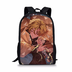 Kimetsu No Yaiba Style Large Schoolbag Waterproof Bagpack