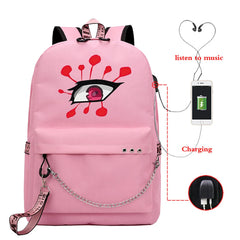 Demon Slayer Tengen Uzui Eye Anime Backpack School Bags Laptop Travel Bags