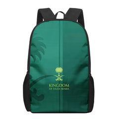 Saudi Arabia Flag 3D Print School Backpack for Boys Girls Teen