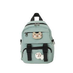 Kitten Backpack Fish Shoulders Bags Canvas Mini School Bags