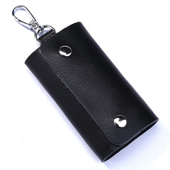 Leather Key Wallet Organizer Key Holder Men Women Keychain Bag Pouch