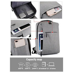 Anti Theft Travel Backpack USB Laptop Bag