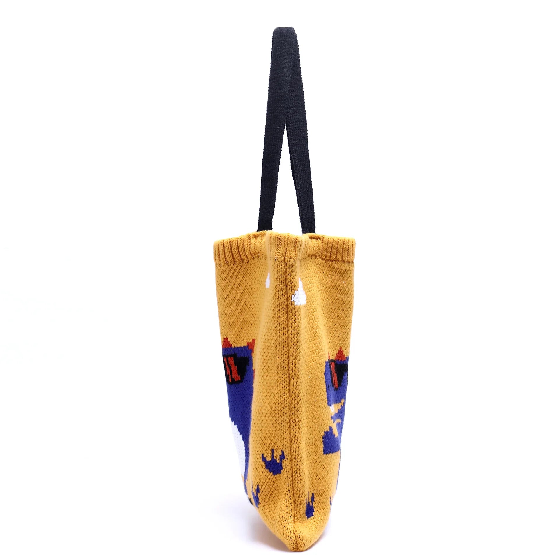 Knitted Bag Dinosaur Pattern Casual Totes Handbag Small Fresh Girls Bag