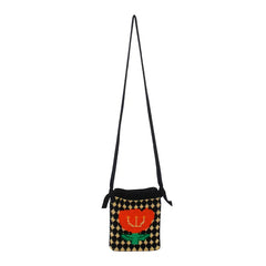Knitted Flowers Cell Phone Bag Japan Korea Mini Wool Bag