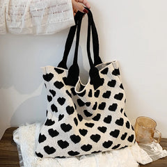 Knitted Shoulder Bag Large-capacity Casual Tote Bag