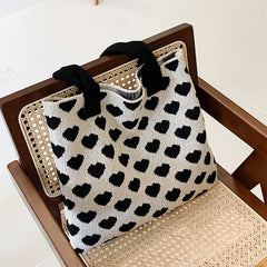 Knitted Shoulder Bag Large-capacity Casual Tote Bag