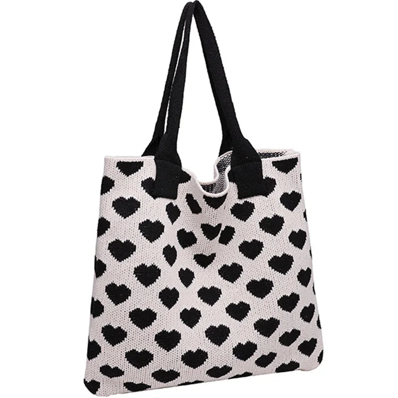 Knitted Shoulder Bag Large-capacity Casual Tote Bag
