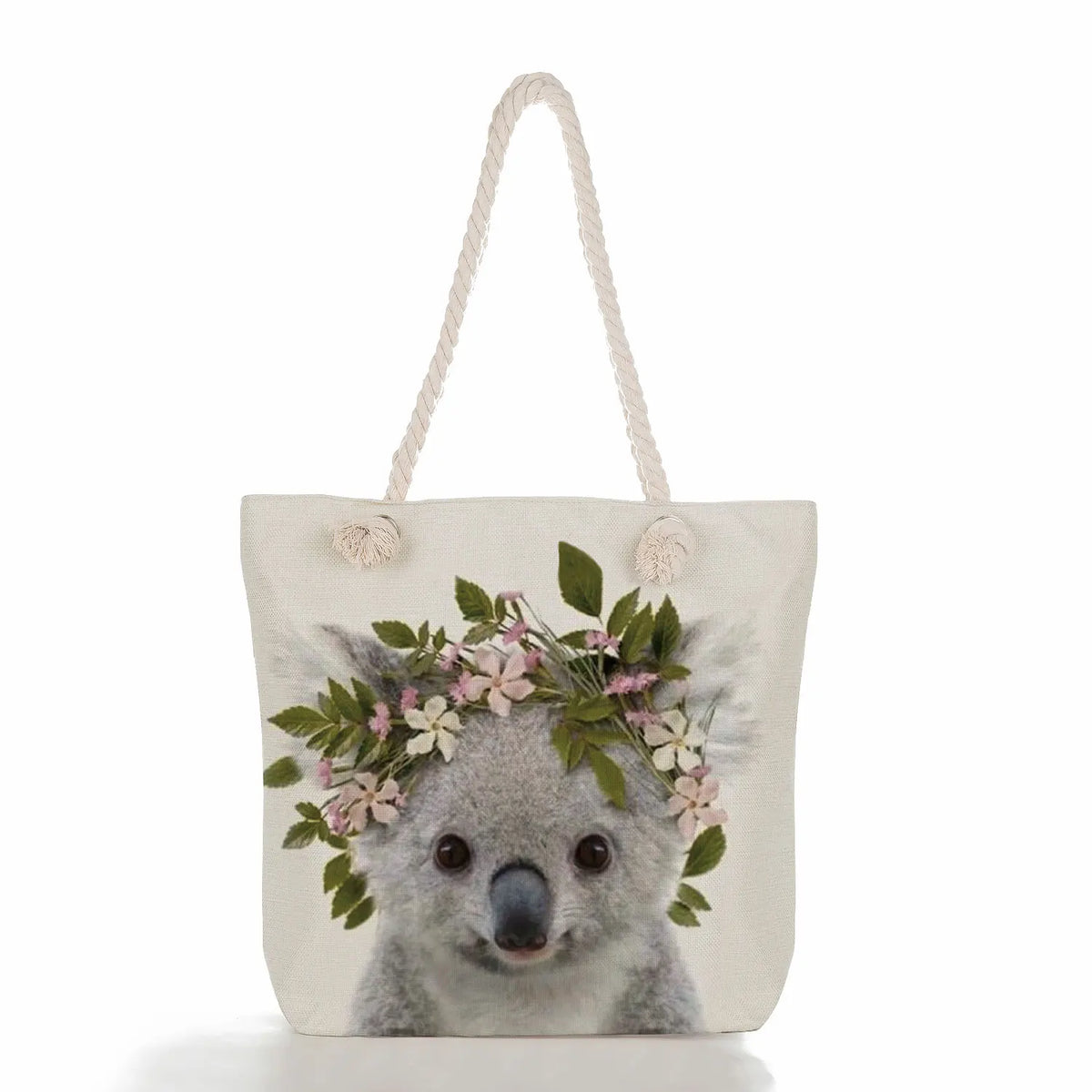 Koala Fox Elephant Printed Women Handbag Animal Series Tote Casual