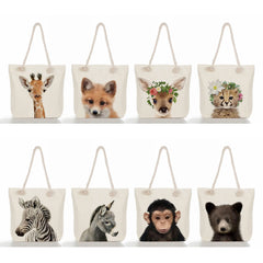 Koala Fox Elephant Printed Women Handbag Animal Series Tote Casual