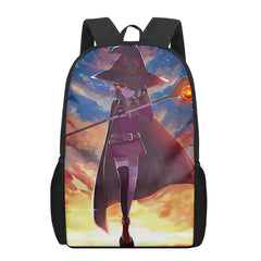 Konosuba Megumin Anime 3D Pattern School Bag for Children Girls Boys