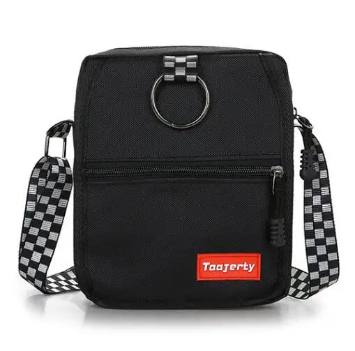 Korea Harajuku Letter Shoulder Bag Plaid Y2K Large Size Casual Women