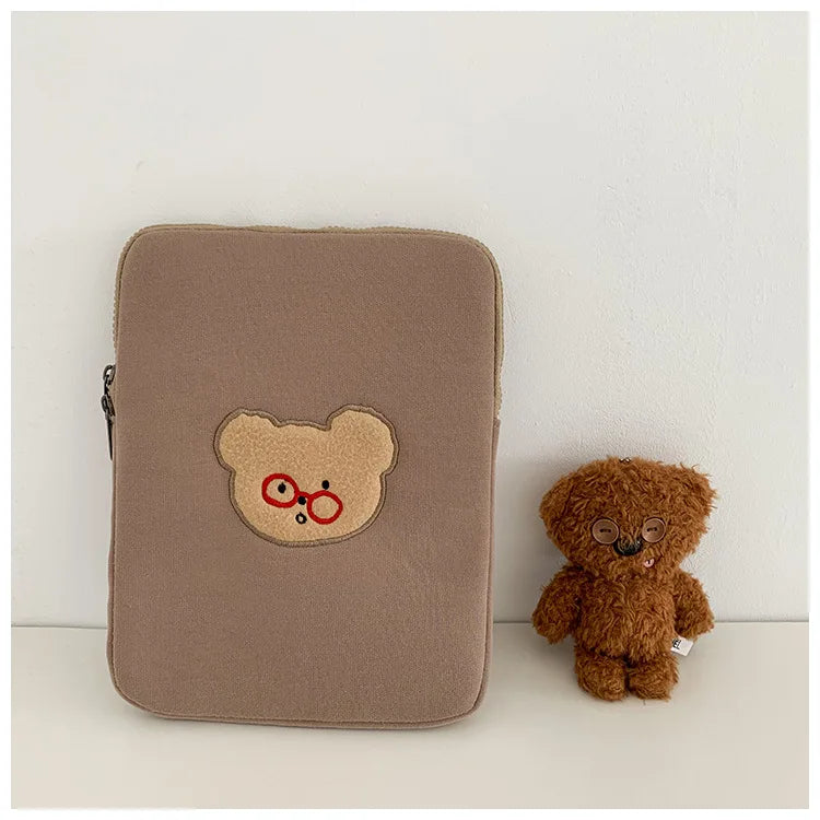Cartoon Bear Laptop Case Bag for iPad Pro 9.7 10.8 11 Inch