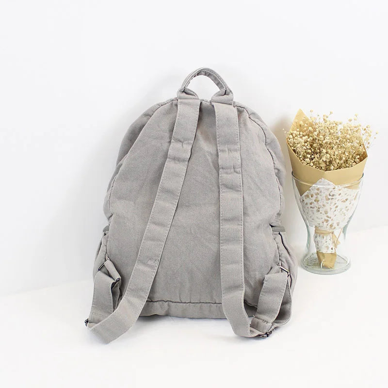 Art Van Washing Water Canvas Shoulder Bag Men And Women Leisure Backpack