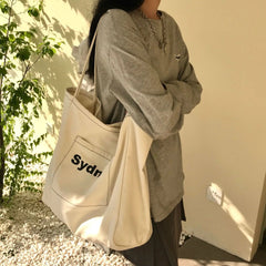 Canvas Shoulder Bag Large-capacity Tote Handbag