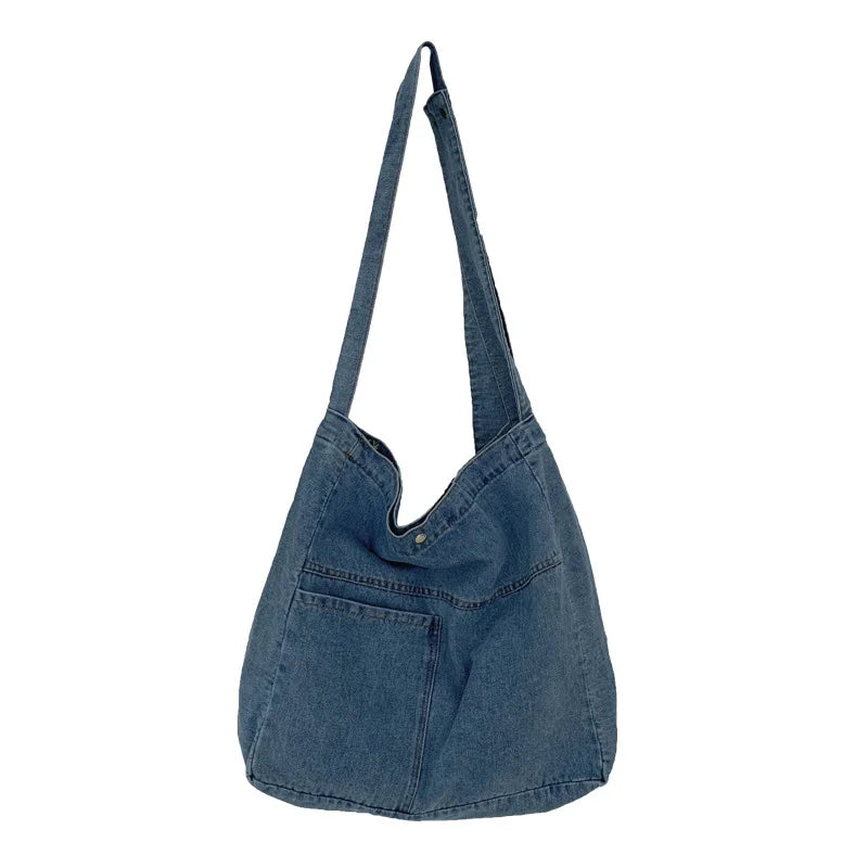 Canvas Shoulder Crossbody Women's Bag Denim Girl Students Messenger Book Bag