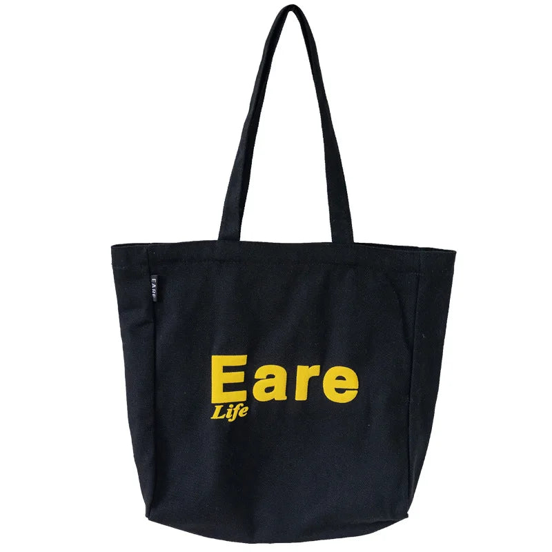 Canvas Shoulder Shopper Bag for Women Large Student Bookbag