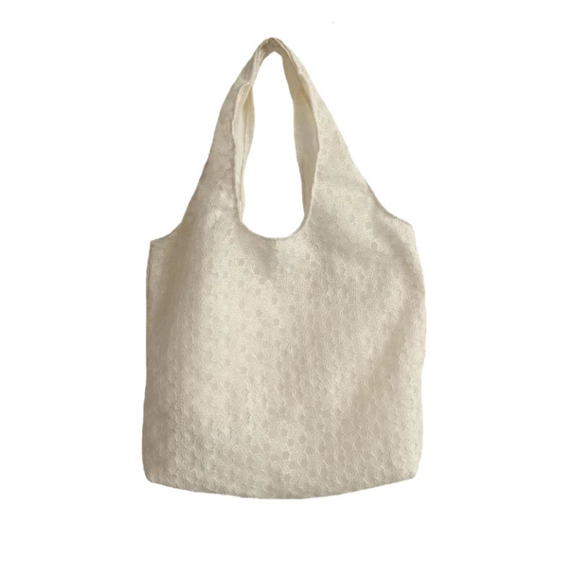 Canvas Shoulder Shopper Bag Women Large Student Bookbag Woman Tote Cotton