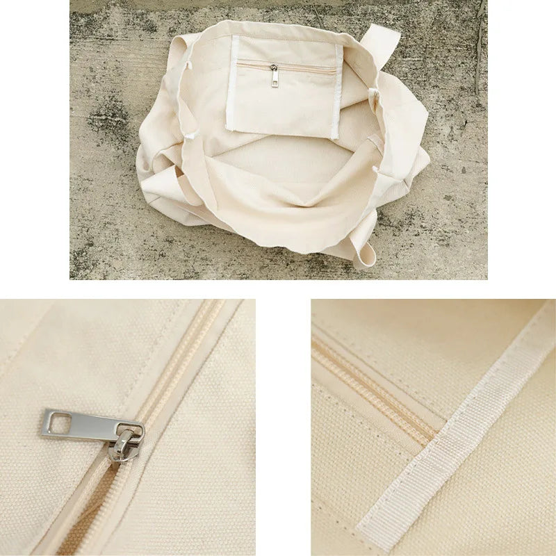 Casual Large Women Shoulder Bag Canvas Tote Handbag