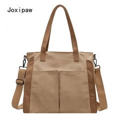 Vintage Patchwork Women's Canvas Shoulder Bag
