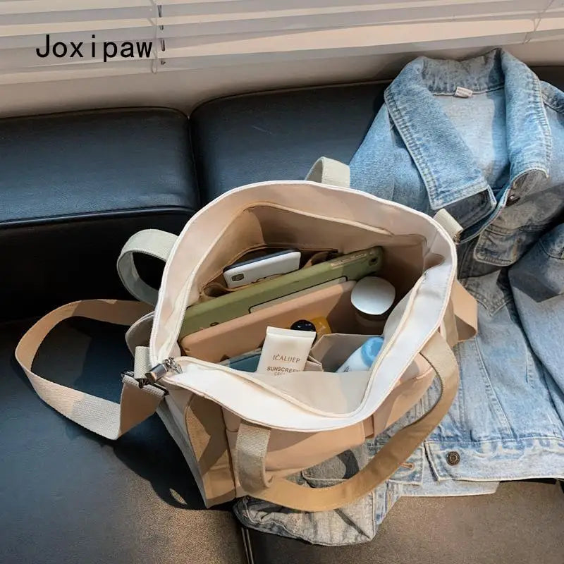 Vintage Patchwork Women's Canvas Shoulder Bag