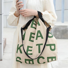 Casual Canvas Bag Ladies Handbag Student Shoulder Shopping Bag