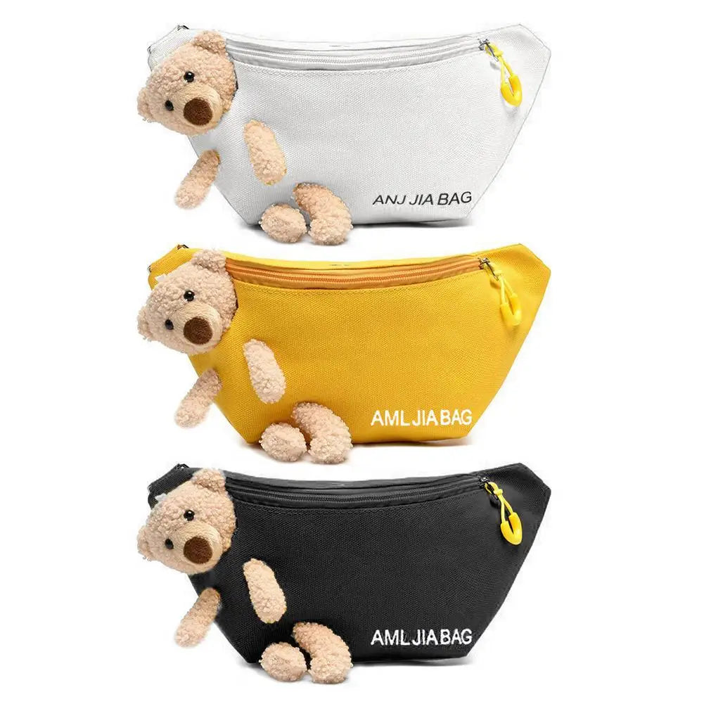Yellow Bear Chest Pack Bag Canvas Waist Bag