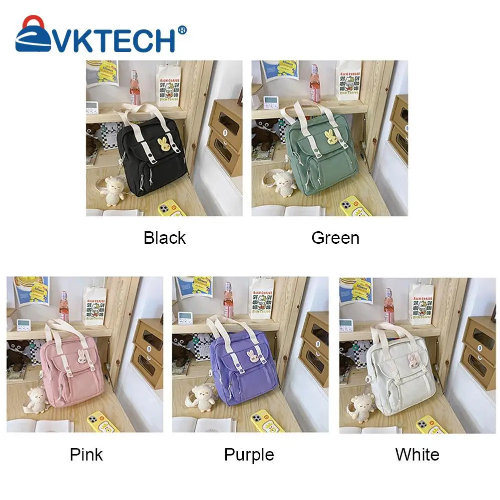 Japanese Nylon Shoulder Backpack Multi-function Girl Travel Totes Bags