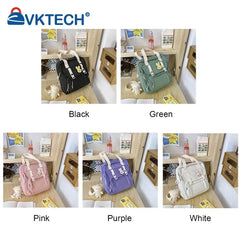 Japanese Nylon Shoulder Backpack Multi-function Girl Travel Totes Bags