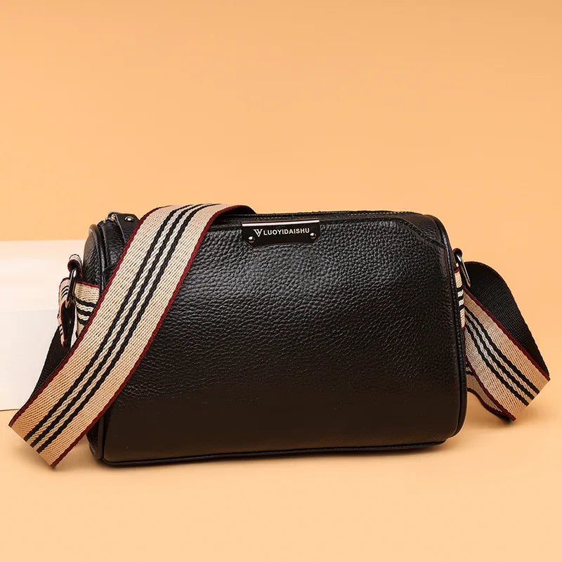 Vintage Leather Tote Crossbody Bag for Women