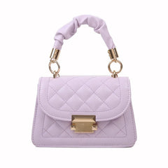 Small Chain Shoulder Bag with Lingge Design