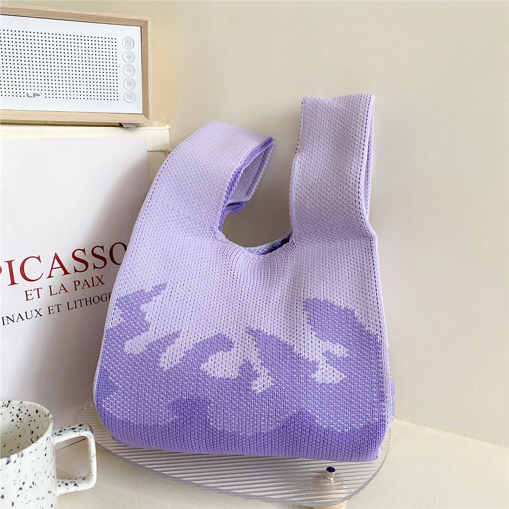 Knitted Handbag Women's Spring Autumn Summer Shoulder Bag