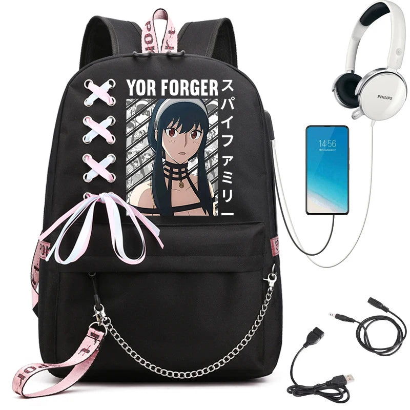 Anime School Bag Large Capacity Backpack for Teenagers