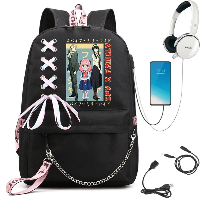 Anime School Bag Large Capacity Backpack for Teenagers