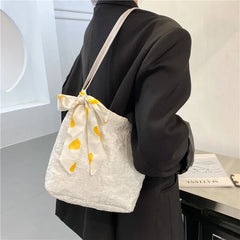 Large Capacity Vintage Women's Tote Bag Solid Handbag