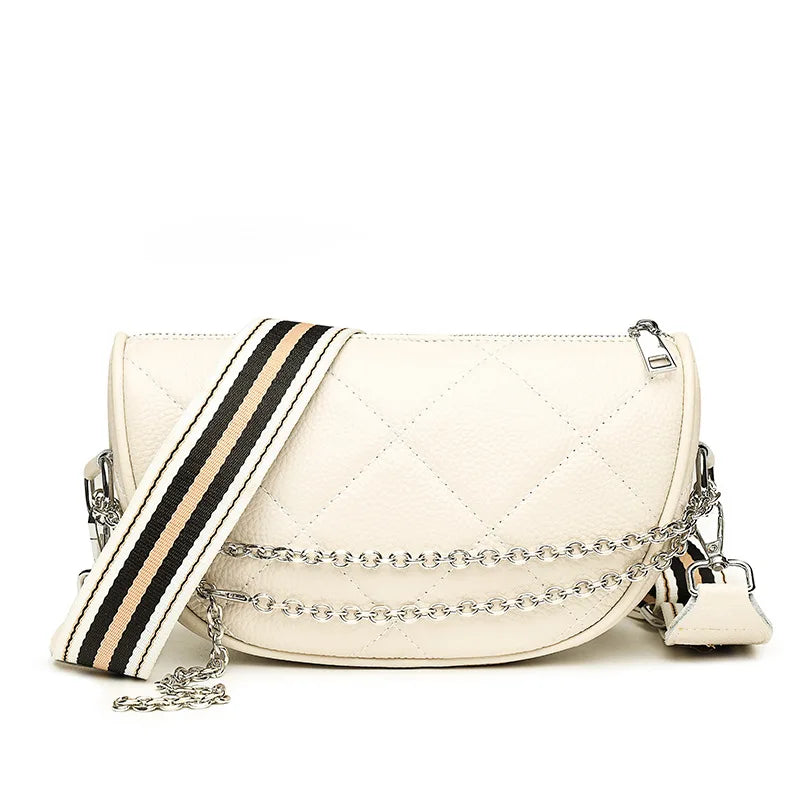 Leather Evening Lady Chain Sling Handbag Casual Shoulder Bag