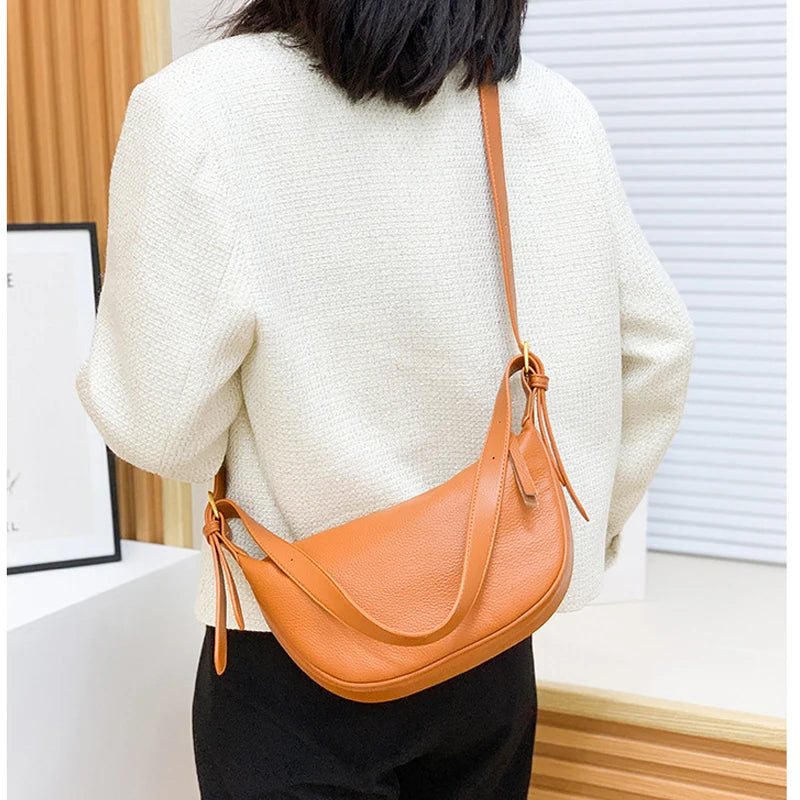 Women's Leather Hobo Sling Handbag Vintage Tote Messenger Bag