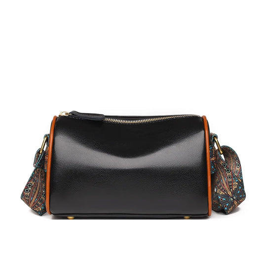 Vintage Leather Sling Shoulder Handbag for Women