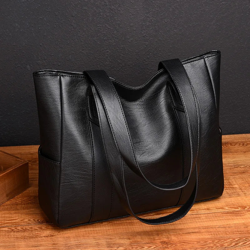 PU Leather Bucket Tote Bag Handbag Shoulder Bags for Women