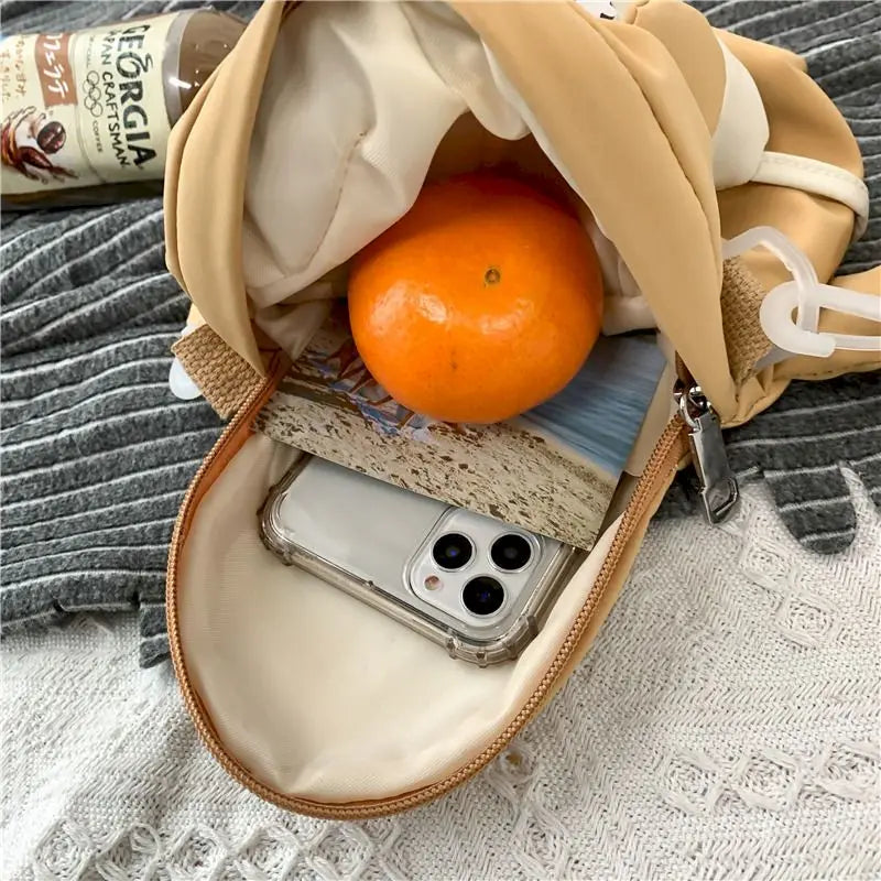 Girl Bear Small Bag Female Cartoon Messenger Bag Doll Shoulder Bag Fanny Packs