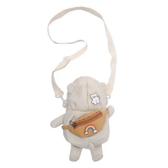 Girl Bear Small Bag Female Cartoon Messenger Bag Doll Shoulder Bag Fanny Packs
