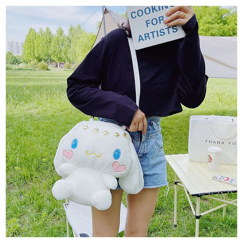 Girl INS Plush Dog Backpack Toy Shoulder Bag Women Cartoon Doll