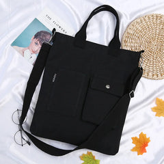 Japanese Student Canvas Shoulder Bag Large Capacity Messenger Bag
