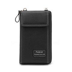 Litchi Stria Function Cellphone Pocket Wallet Shoulder Bag