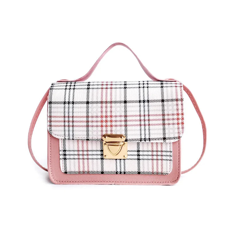 Plaid Shoulder Bag Mini Square Crossbody Bag