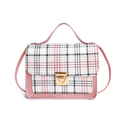 Plaid Shoulder Bag Mini Square Crossbody Bag