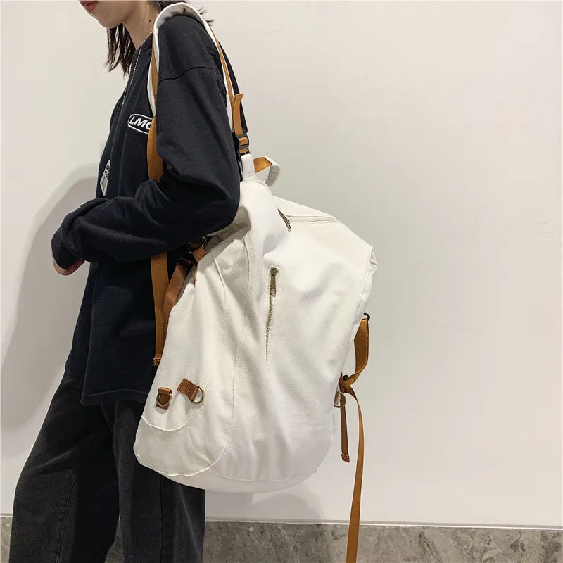 Canvas School Bag Casual Travel Shoulder Bag