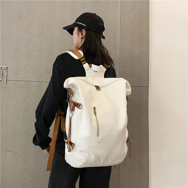 Canvas School Bag Casual Travel Shoulder Bag