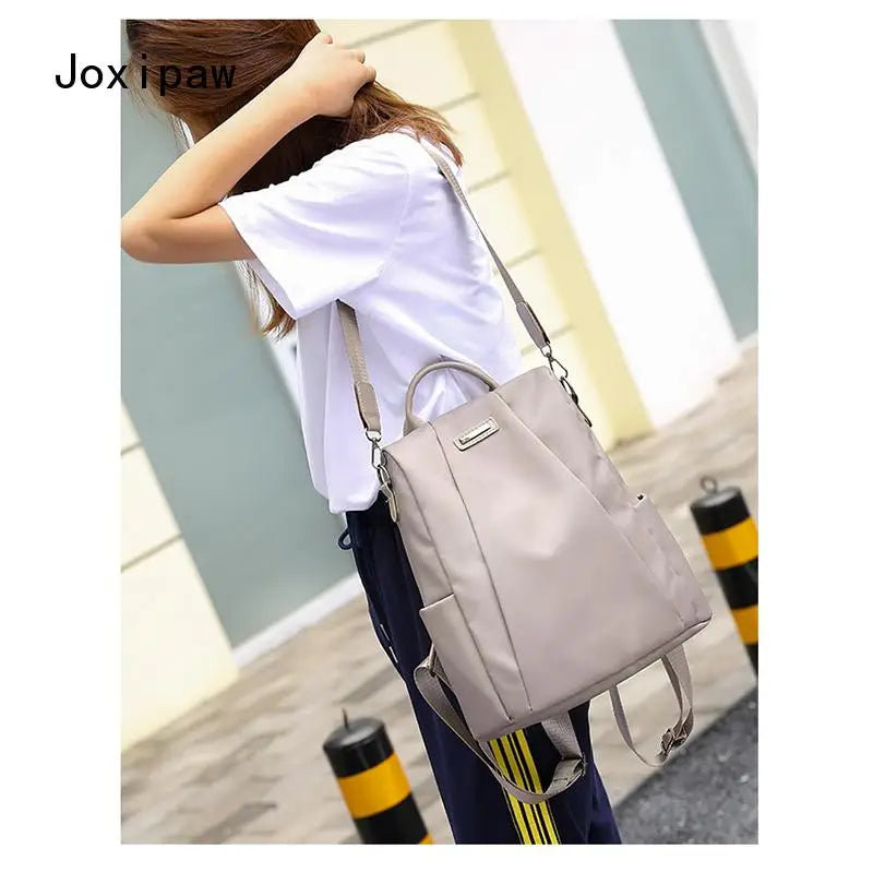 Anti-theft Nylon Backpack Women Girl Multifunctional School Bag